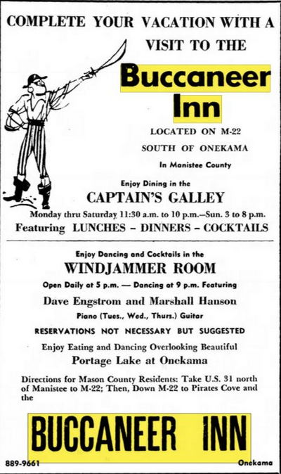 Buccaneer Inn (Mister Charlies Buccaneer Inn) - Aug 1966 Ad (newer photo)